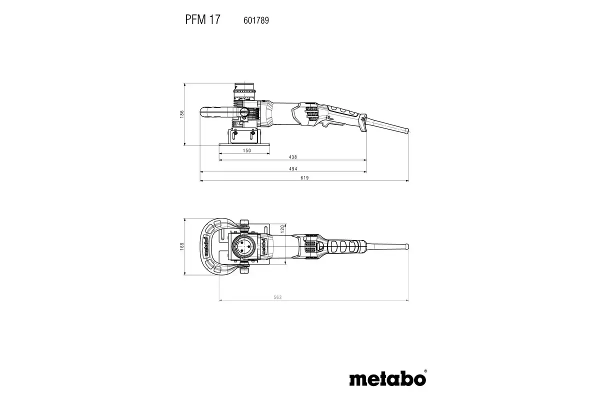 Máy Bào Mối Hàn Kim Loại Metabo PFM 17 Máy Bào Mối Hàn Kim Loại Metabo PFM 17
